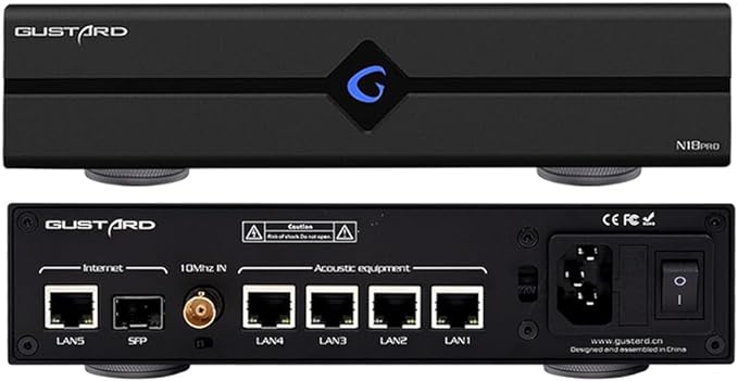 Gustard N18 N18pro Network Ethernet Switch with external 10Mhz Clock interface