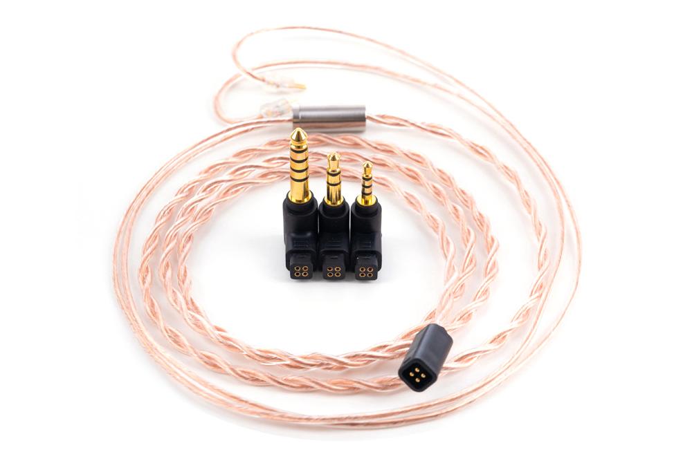 Moondrop 0.78mm 2Pin OCC Copper Headphone Upgrade Cable 4.4mm + 2.5mm + 3.5mm all-in-one