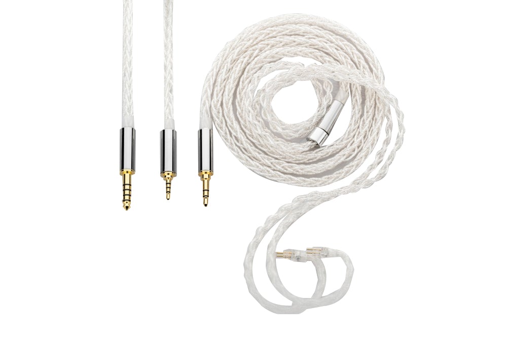 MOONDROP Line K 8-Strand Braided High Purity Silver Plated Copper IEM Cable - 0.78 2pin