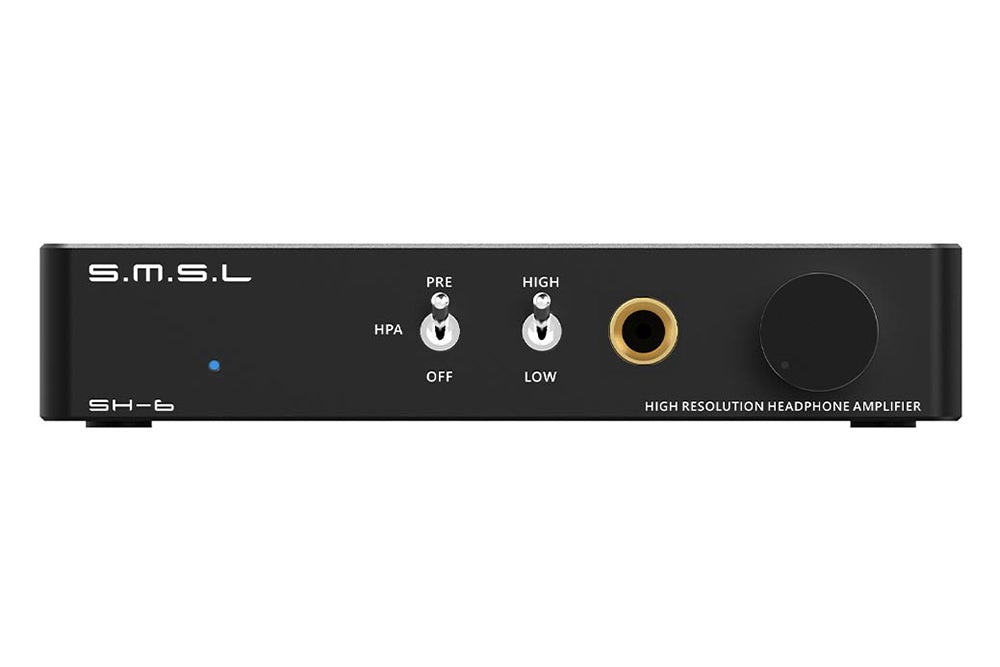 SMSL SH-6 Amp Ultra-low Distortion RCA Input 6.35mm Mini Desktop Headphone Amplifier