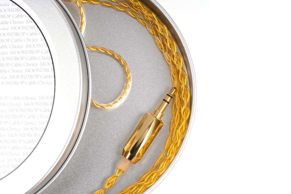 Moondrop Autumn Moon Gold Plated OCC Copper Professional Earphone Upgrade Cable With 0.78MM 2 Pin - Audiophile Store