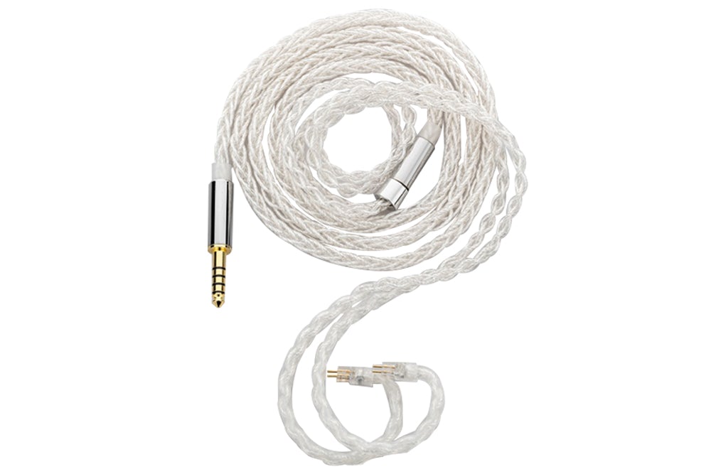 MOONDROP Line K 8-Strand Braided High Purity Silver Plated Copper IEM Cable - 0.78 2pin