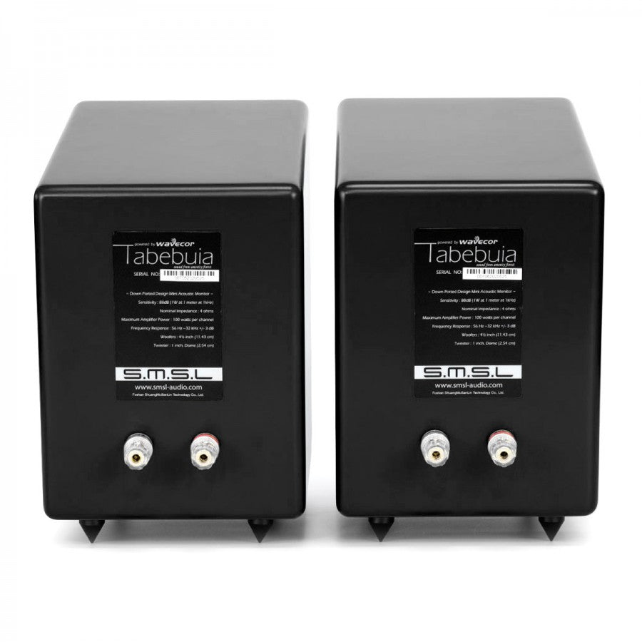 SMSL TABEBUIA WAVECOR Bookshelf Speakers 2 Way 100W 4Ω Black (Pair) - Audiophile Store