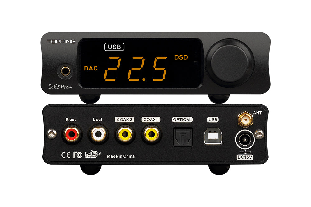 TOPPING DX3 Pro+ ES9038Q2M Desktop DAC & Headphone Amplifier