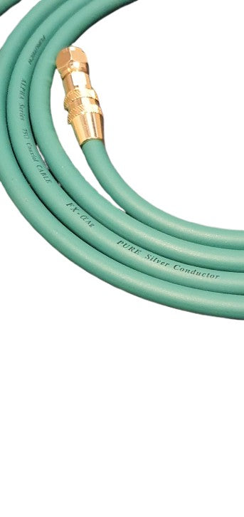 Jade ™  FX-Ag Pure Silver Audiophile F-type RJ6 Coaxial Cable - Audiophile Store
