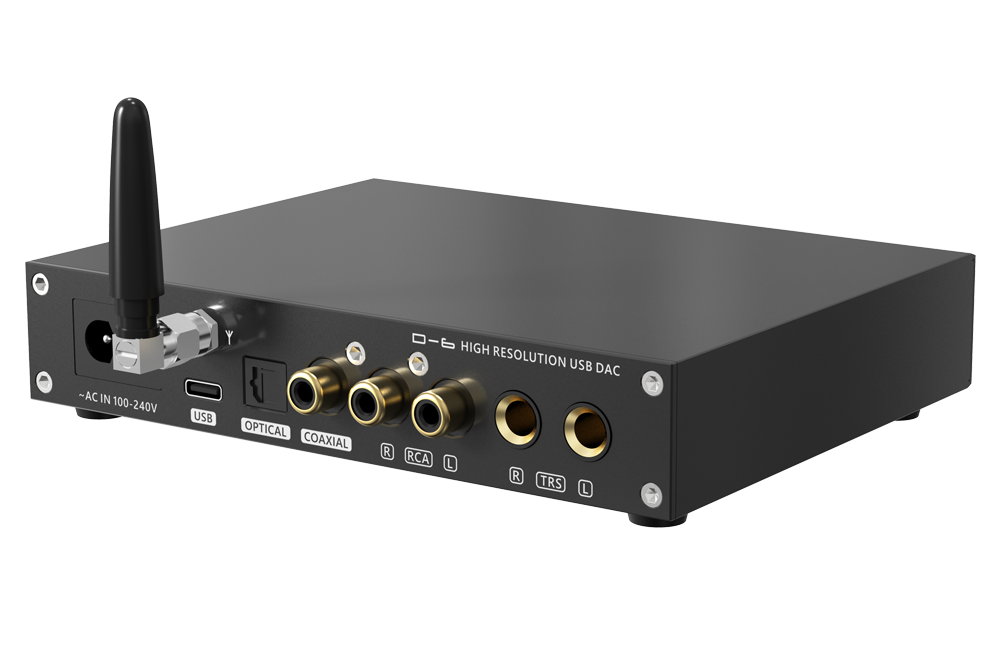 SMSL D-6 DAC Dual AK4493s Bluetooth 5.1 PCM 768kHz/32Bit DSD512 Decoder with Remote Control
