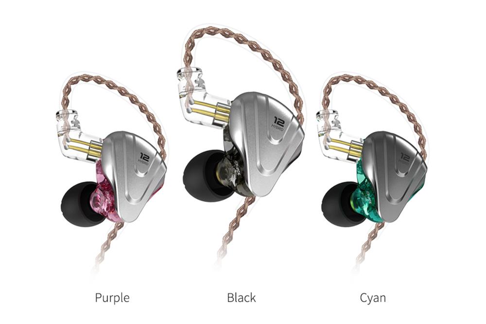 KZ ZSX Terminator Metal Headset 5BA+1DD Hybrid 12 Units Noise Cancelling In Ear Earphones - Audiophile Store