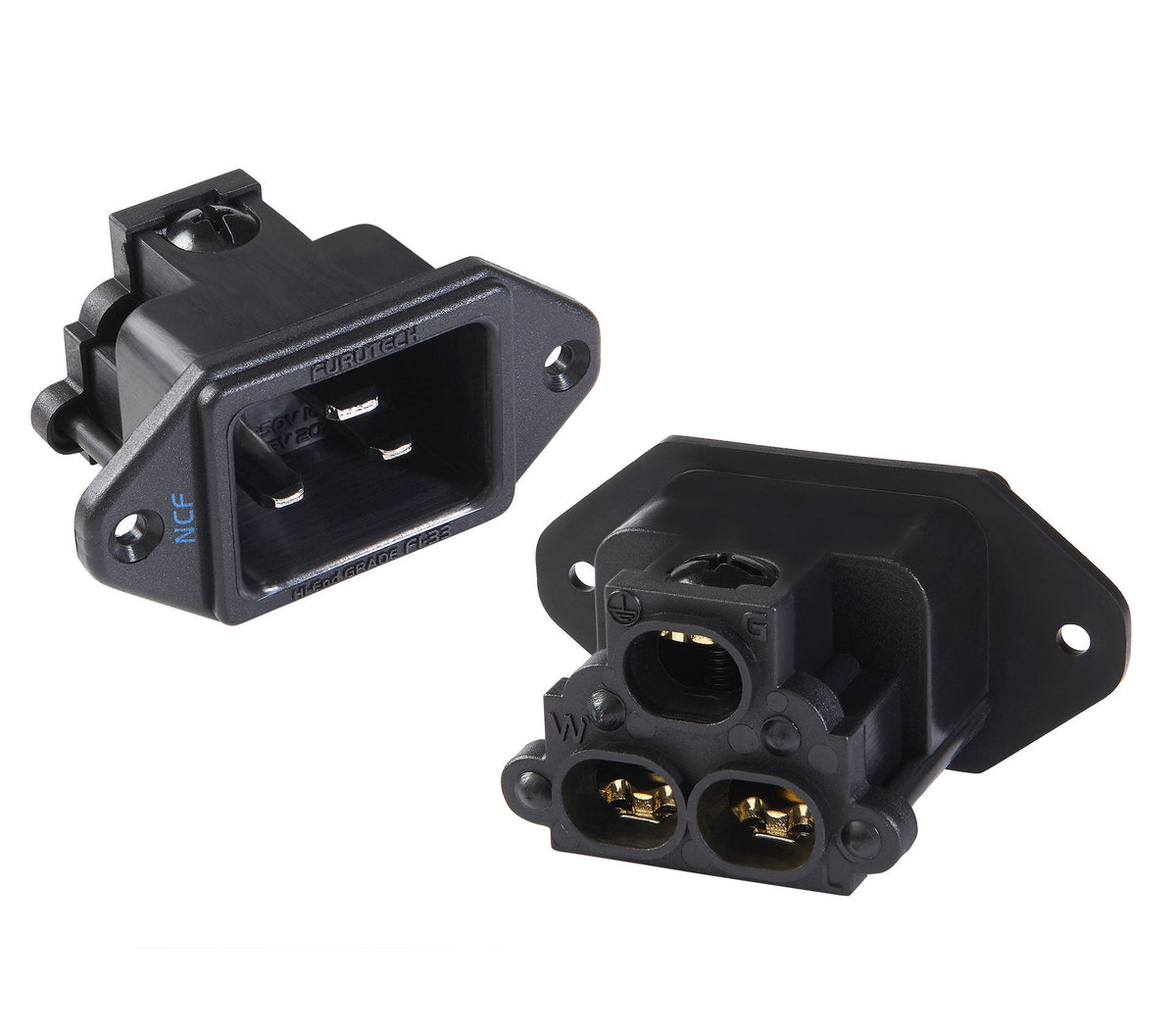Furutech FI-33-NCF (R) HI-End Grade Rhodium-Plated 20A IEC Power Inlet ...
