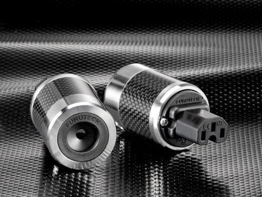 Furutech FI-50 (R) High End Grade Carbon Fibre, Stainless Rhodium I.E.C Connector