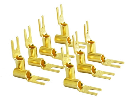 Furutech FP-209-10 (R) / (G）Rhodium-plated or 24K Gold-Plated Spade Terminals