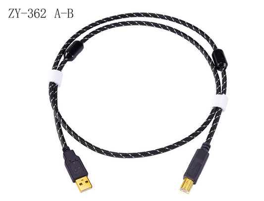 ZY Cable - Pure 6N OCC Audiophile USB Cable - A-B, C-B, C-C - 1 m - Audiophile Store