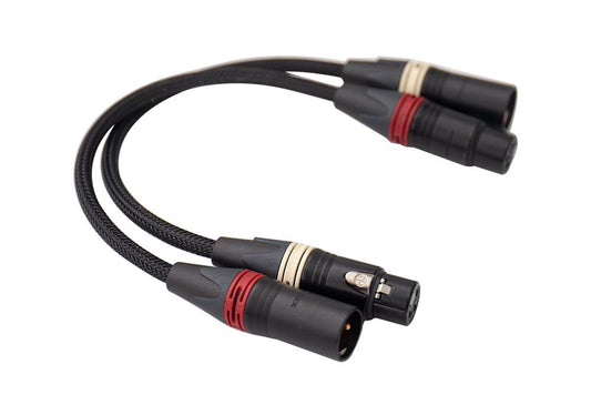 Short Balanced High-End Grade XLR Cable (Pair) - 20cm - Audiophile Store