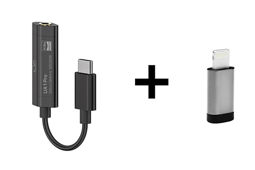 SHANLING UA1 PRO ES9219C USB DAC AMP Adapters Type C to 3.5mm Audio Cable Headphone Amplifier PCM384 DSD256 80mW Output Power