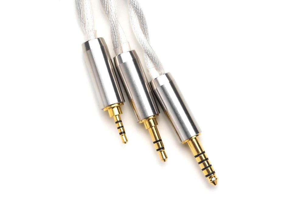 MoonDrop SHIROKAWA Gold Silver Palladium Upgraded Cable  MMCX 0.78mm 2 Pin - 4.4mm, 2.5mm, 3.5mm Options