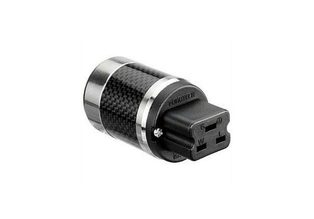 Furutech FI-52 (R) High End Grade Carbon Fibre, Stainless Rhodium 20A I.E.C. Connector (Each)